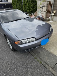 群馬県館林市日産スカイラインガンメタホイールリフレッシュ