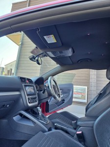 越谷市フォルクスワーゲンシロッコルーフヘッドライニング（天張り）張替え