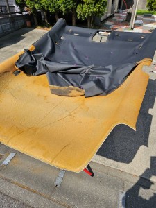 越谷市フォルクスワーゲンシロッコルーフヘッドライニング（天張り）張替え