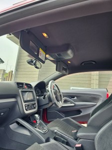 越谷市フォルクスワーゲンシロッコルーフヘッドライニング（天張り）張替え