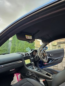 川越市ポルシェケイマンルーフヘッドライニング（天張り）張替え