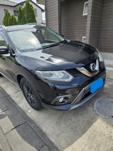 茨城県古河市日産Xトレイルヘッドライトクリーニング＆リペア
