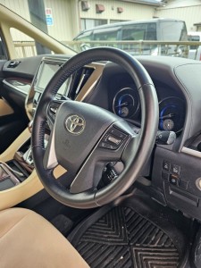 茨城県下妻市トヨタアルファードステアリングホイール擦れ＆劣化リペア