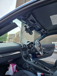 川越市ポルシェケイマンルーフヘッドライニング（天張り）張替え