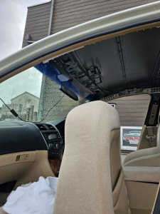 蓮田市光岡自動車ヌエラルーフヘッドライニング（天張り）張替え