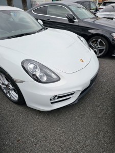 蓮田市ポルシェケイマンルーフヘッドライニング（天張り）張替え