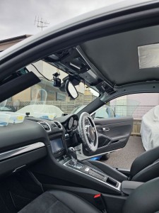 蓮田市ポルシェケイマンルーフヘッドライニング（天張り）張替え
