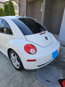 深谷市フォルクスワーゲンニュービートルヘッドライトクリーニング&リペア