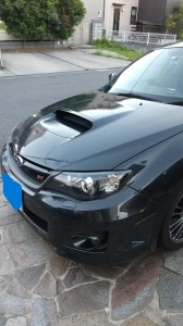 春日部市スバルインプレッサWRXハイパーシルバーホイールガリ傷リペア