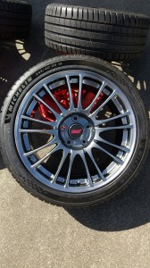 春日部市スバルインプレッサWRXハイパーシルバーホイールガリ傷リペア