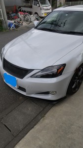 鴻巣市レクサスISガンメタホイールガリ傷リペア