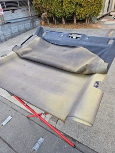 さいたま市西区ポルシェ９１１ルーフヘッドライニング（天貼り）張り直し