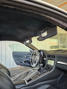 さいたま市西区ポルシェ９１１ルーフヘッドライニング（天張り）張り直し