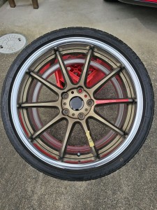 加須市ホンダシビックタイプRアルマイトホイールガリ傷リペア