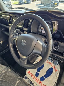 幸手市スズキハスラーステアリングホイール表皮剝がれリペア